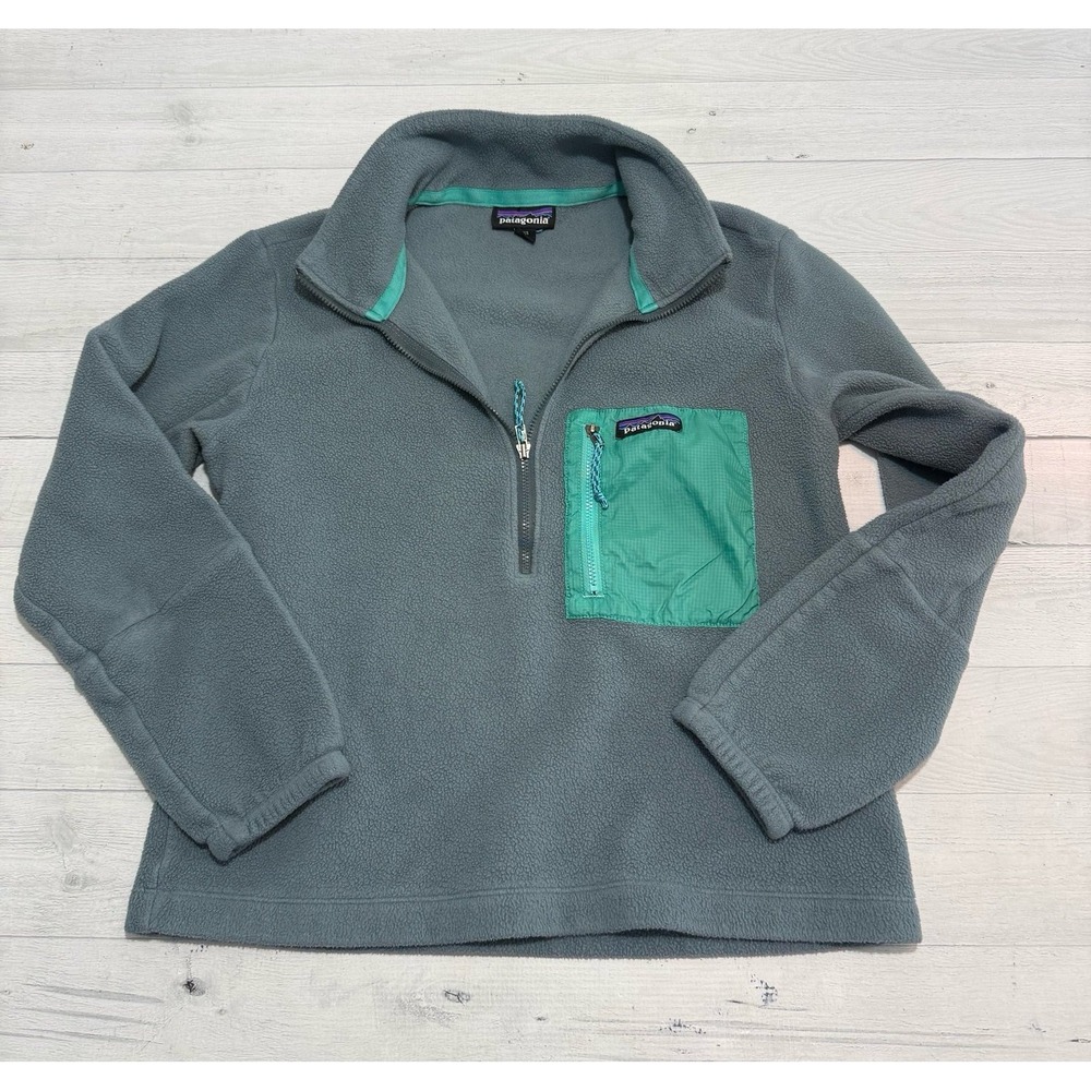 Patagonia Women's Microdini 1/2-Zip Pullover women's XS plume grey/aqua